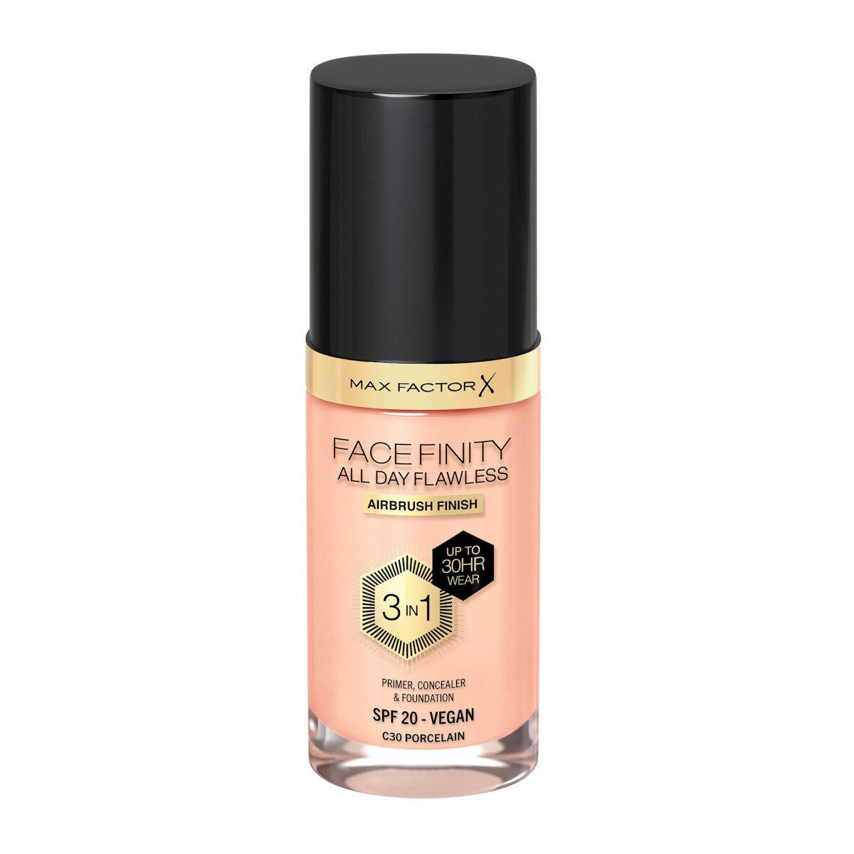 Max Factor Fond de teint Facefinity All Day Flawless 3-en-1 C30 Porcelain 30 ml