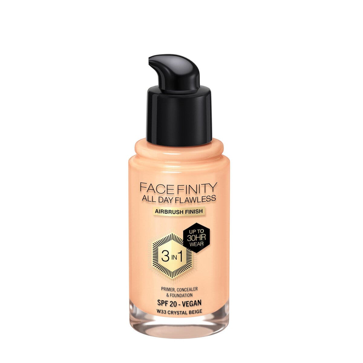 Max Factor Fond de teint Facefinity All Day Flawless 3In1 W33 Crystal Beige 30 ml