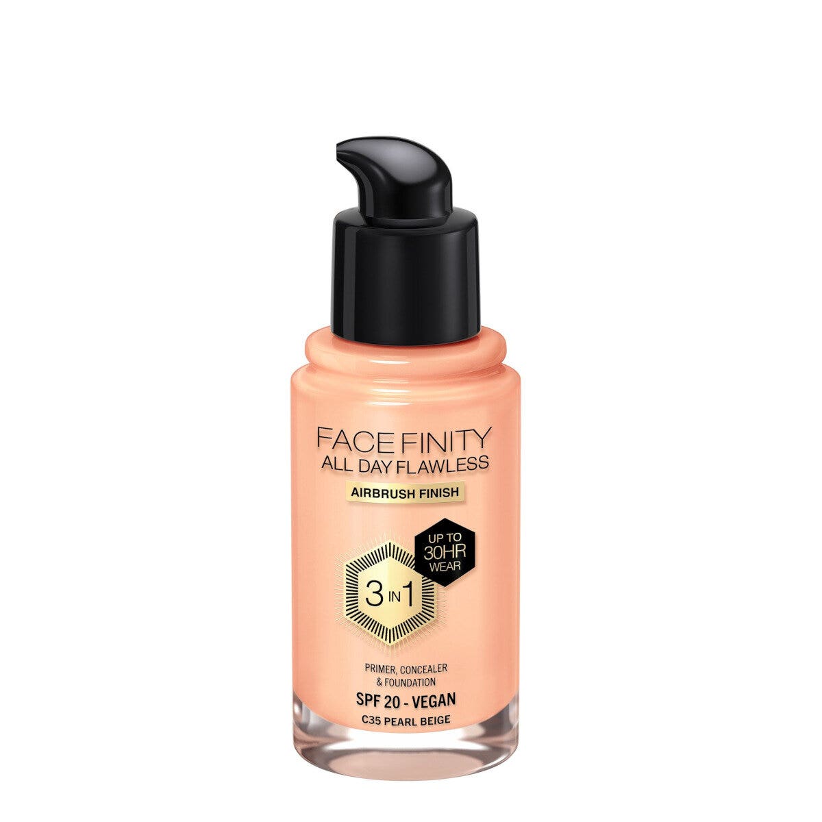 Max Factor Fond de teint Facefinity All Day Flawless 3-en-1 C35 Pearl Beige 30 ml