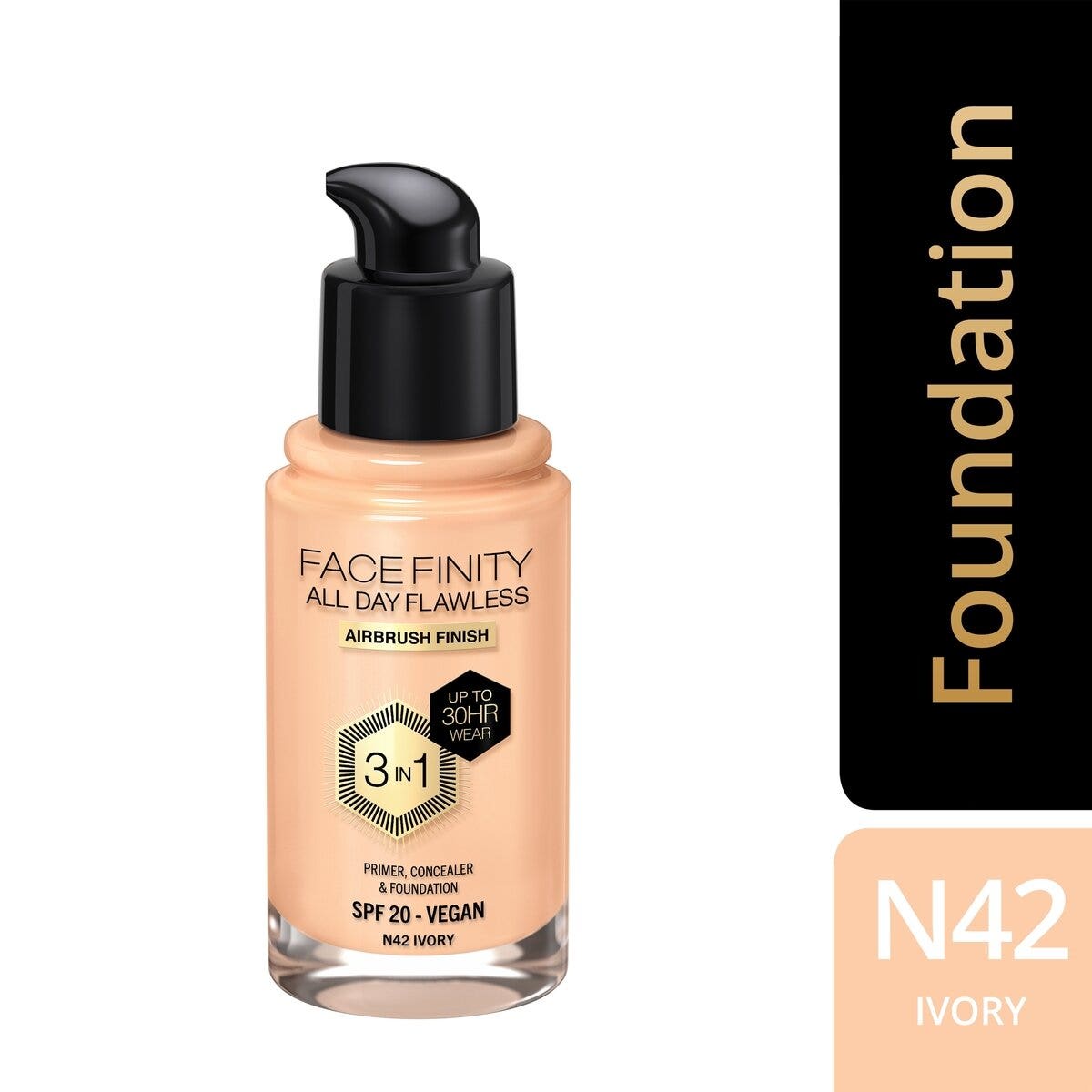 Max Factor Fond de teint Facefinity All Day Flawless 3-en-1 N42 Ivory 30 ml