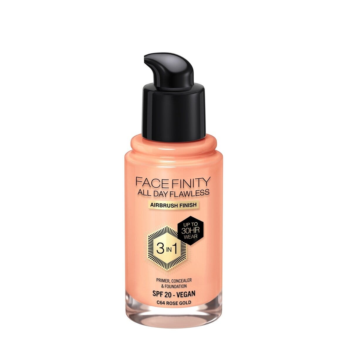 Max Factor Fondotinta Facefinity All Day Flawless 3In1 C64 Rose Gold 30ml