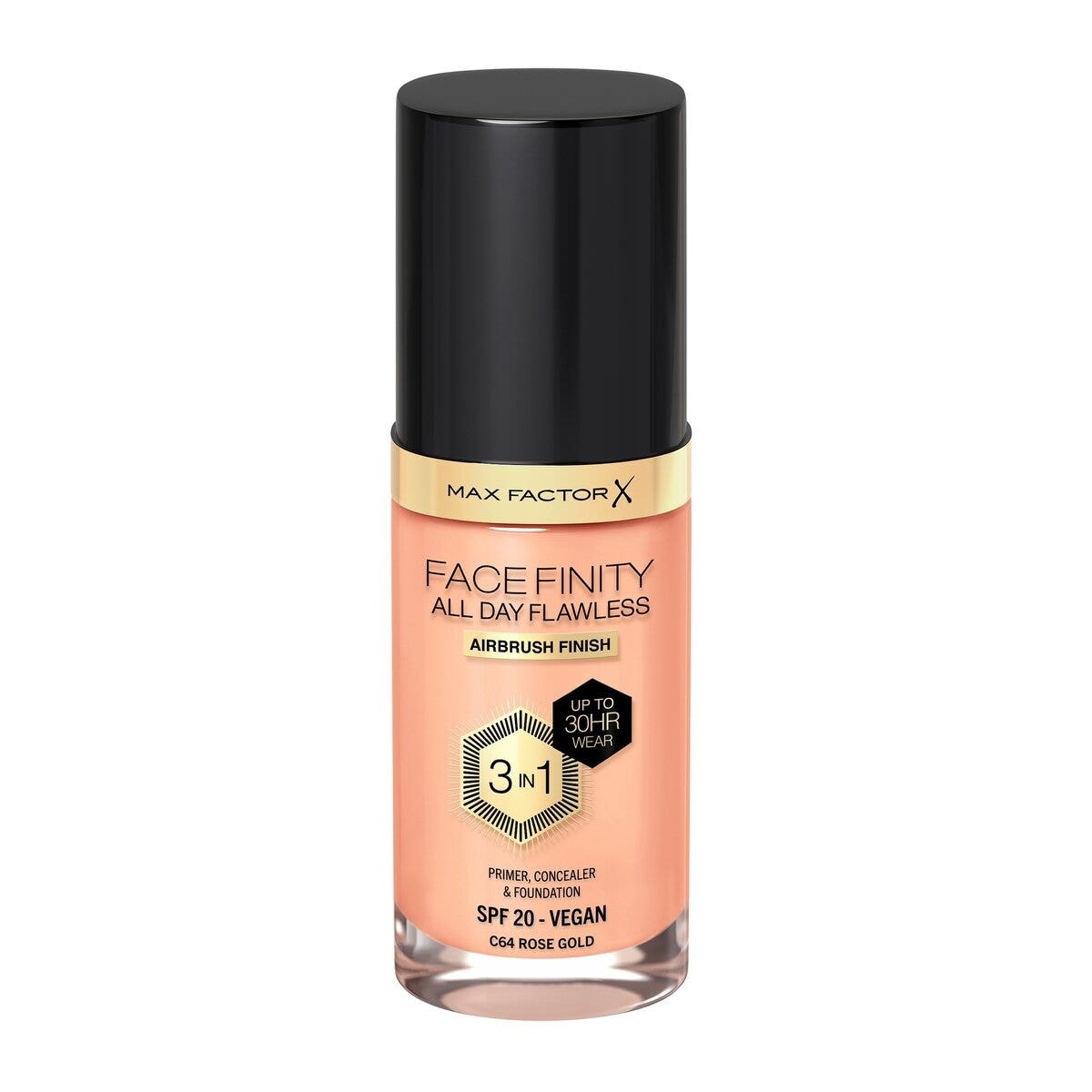 Max Factor Fond de teint Facefinity All Day Flawless 3-en-1 C64 Rose Gold 30 ml