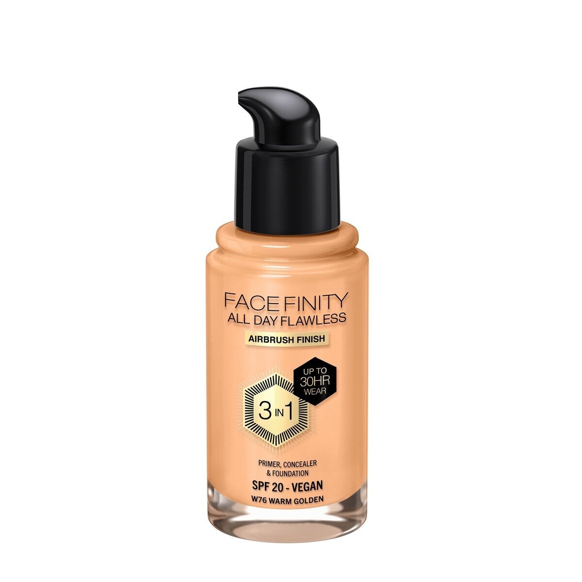 Max Factor Fond de teint Facefinity All Day Flawless 3-en-1 W76 Warm Golden 30 ml