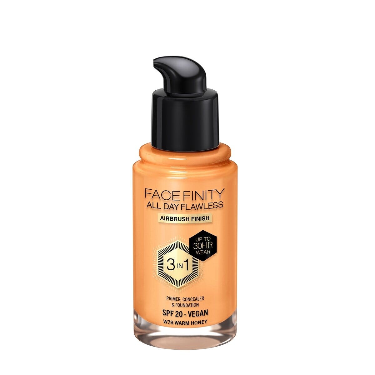 Max Factor Fond de teint Facefinity All Day Flawless 3-en-1 W78 Warm Honey 30 ml