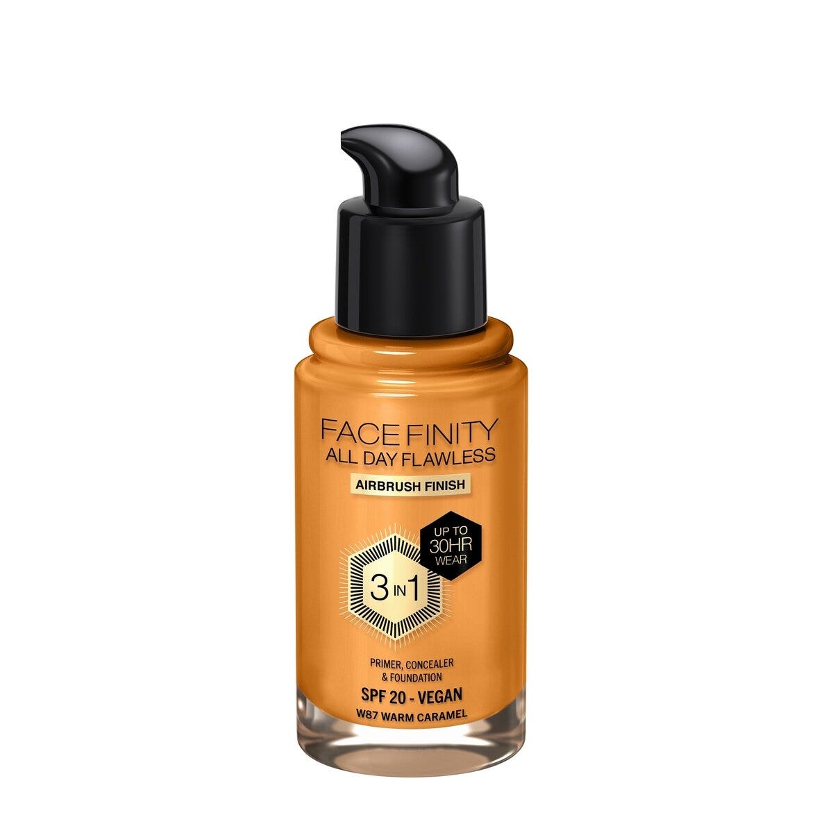 Max Factor Fond de teint Facefinity All Day Flawless 3-en-1 W87 Warm Caramel 30 ml