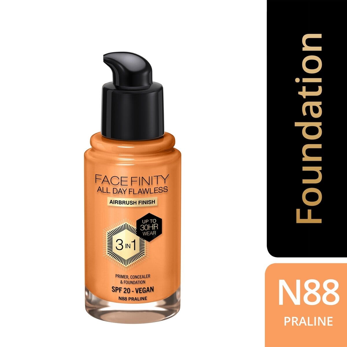 Max Factor Fond de teint Facefinity All Day Flawless 3In1 N88 Praline 30 ml