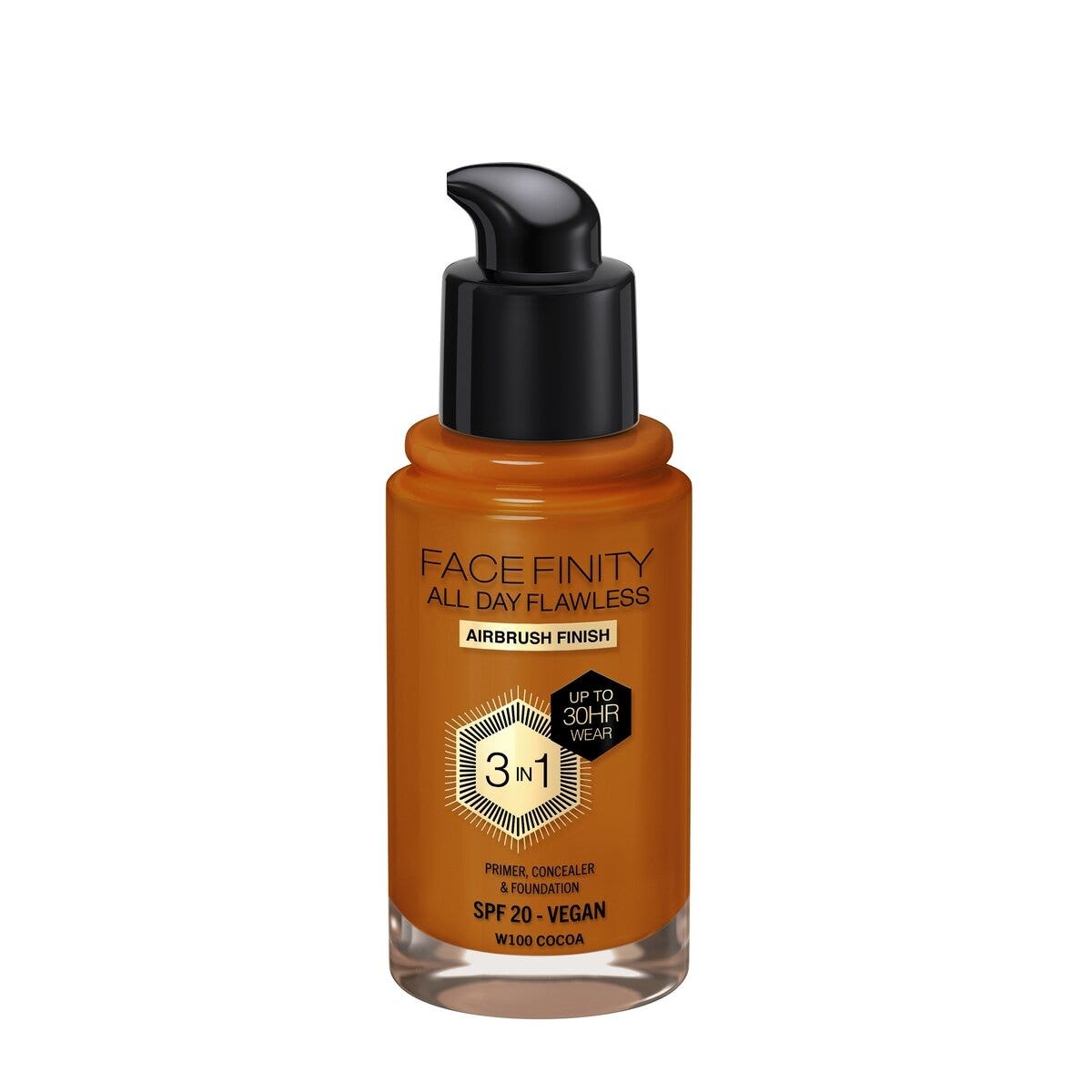 Max Factor Fondotinta Facefinity All Day Flawless 3In1 W100 Cocoa 30ml