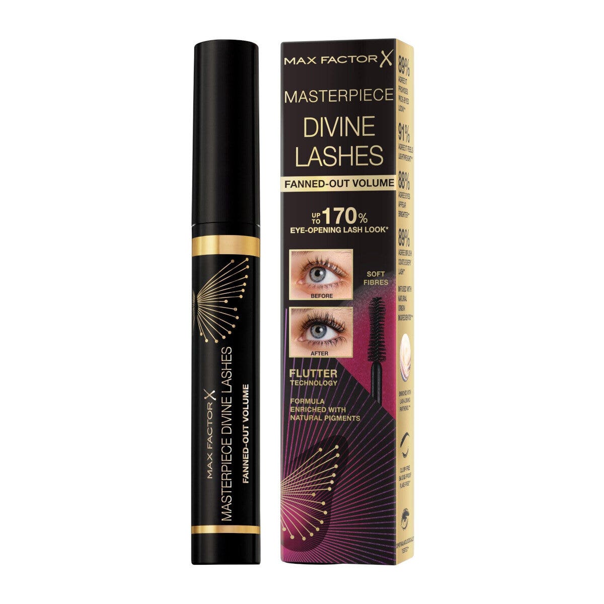 Max Factor Masterpiece Divine Lashes Mascara Volumizzante Rich Black 8ml