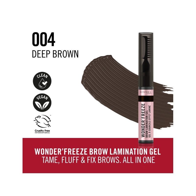 Rimmel Wonder Freeze Gel de laminage pour sourcils 004 Deep Brown 6 g