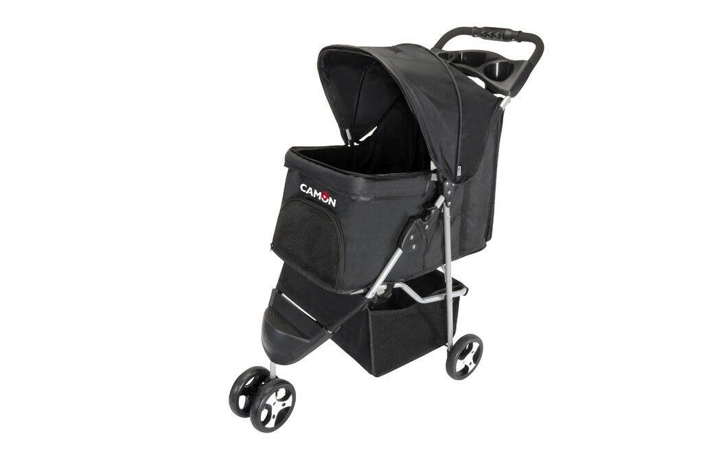 Camon Passeggino Pet Stroller Nero per Cani, Gatti e Piccoli Animali