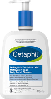 Cetaphil Nettoyant quotidien pour le visage, peaux mixtes à grasses, 470 ml