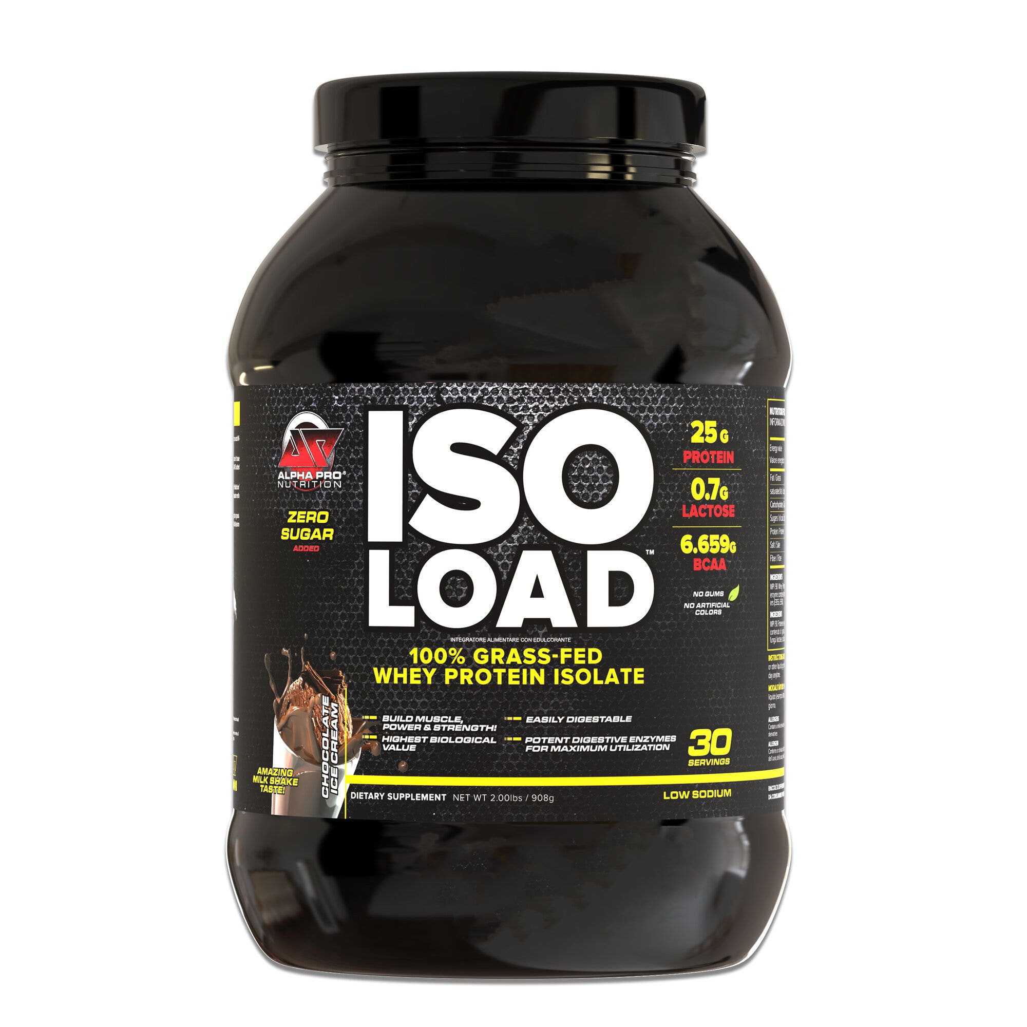 Alpha Pro Nutrition Isoload Glace au chocolat 908 g