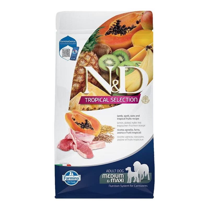 Farmina N&D Dog Medium & Maxi Tropical Selection Agneau pour chiens adultes 10 kg