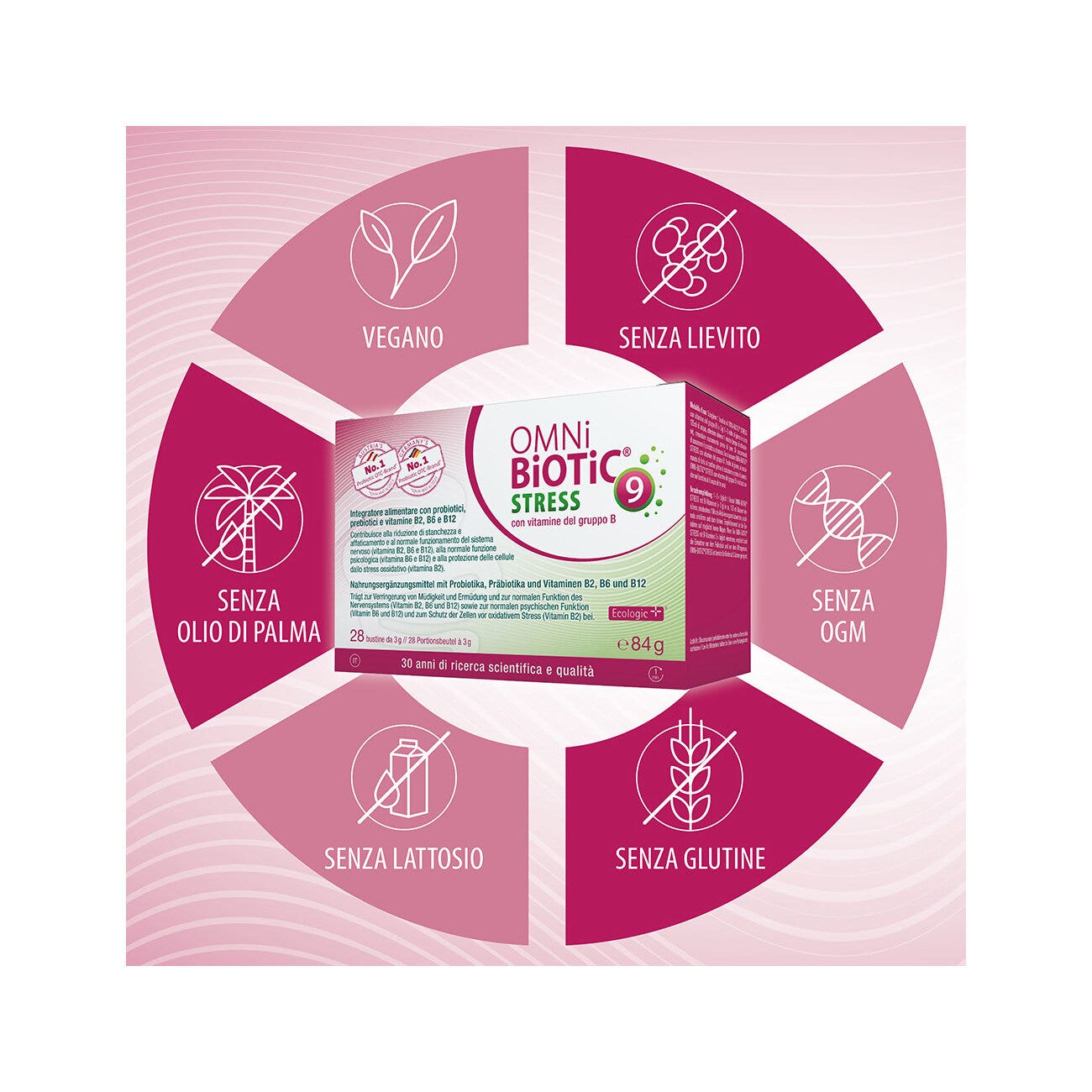 Omni Biotic Stress Vitamines du groupe B 28 sachets de 3 g