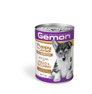 Gemon Bocconi Poulet et dinde, nourriture humide pour chiots, pot de 415 g