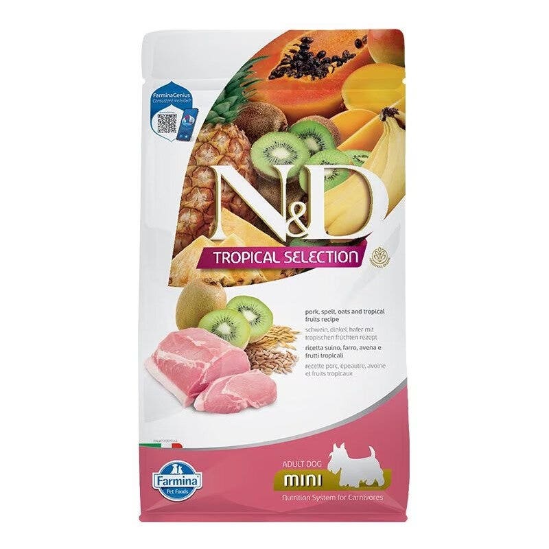 Farmina N&D Dog Mini Tropical Selection Porc pour chiens adultes 5 kg