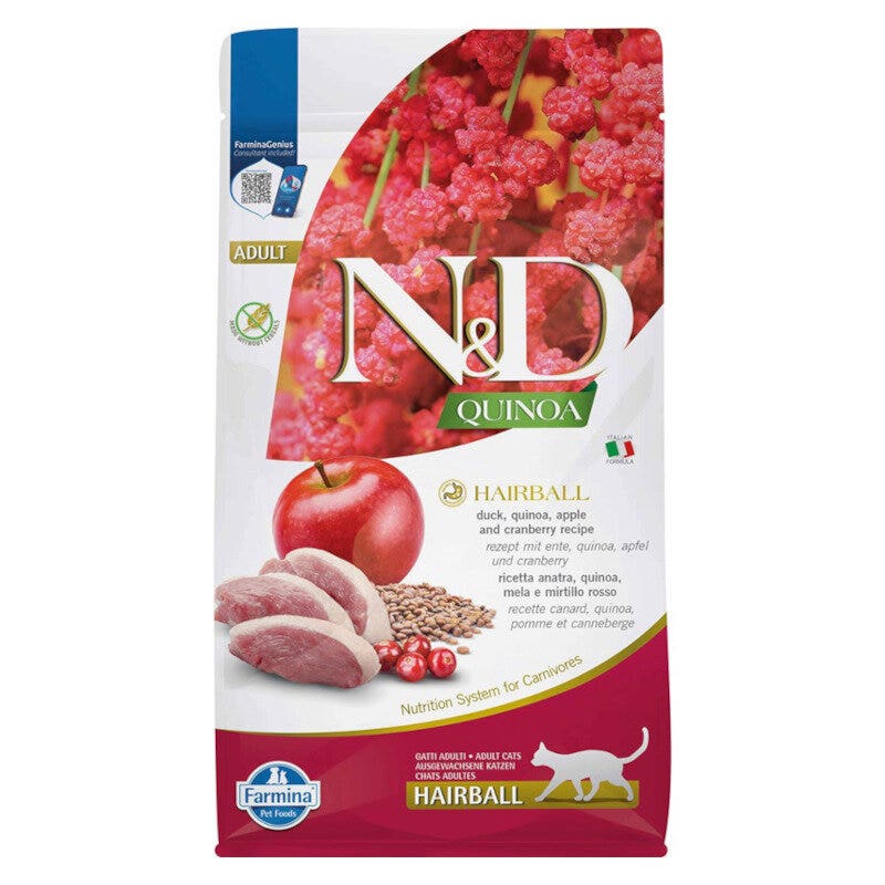 Farmina N&D Cat Quinoa Hairball pour chats adultes 300 g