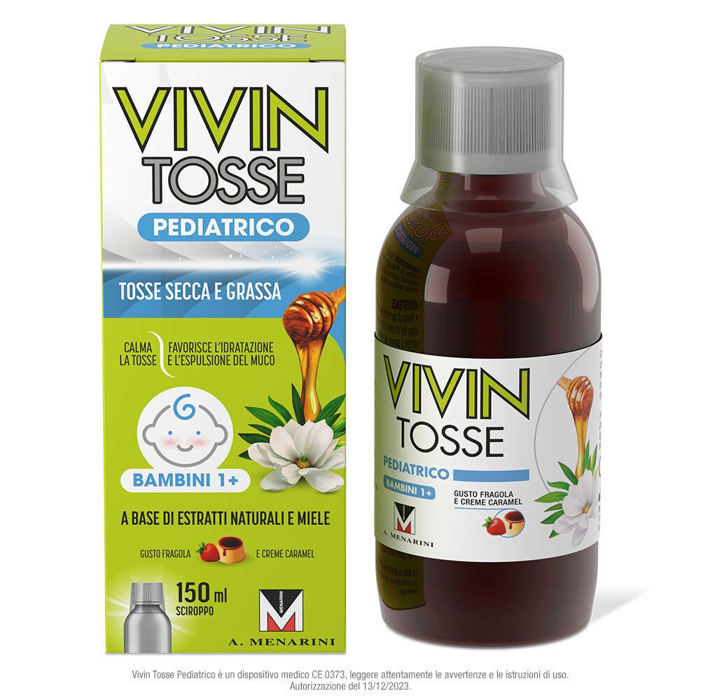 Vivin Tosse Pédiatrique Sirop pour Toux Sèche et Grasse 150 ml