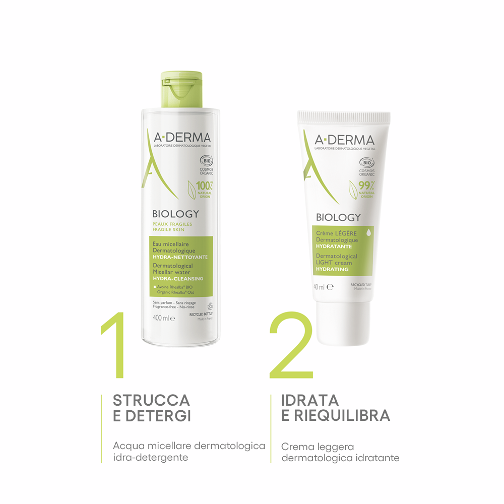 A-Derma Biology Acqua Micellare Dermatologica Idra-Detergente 400ml