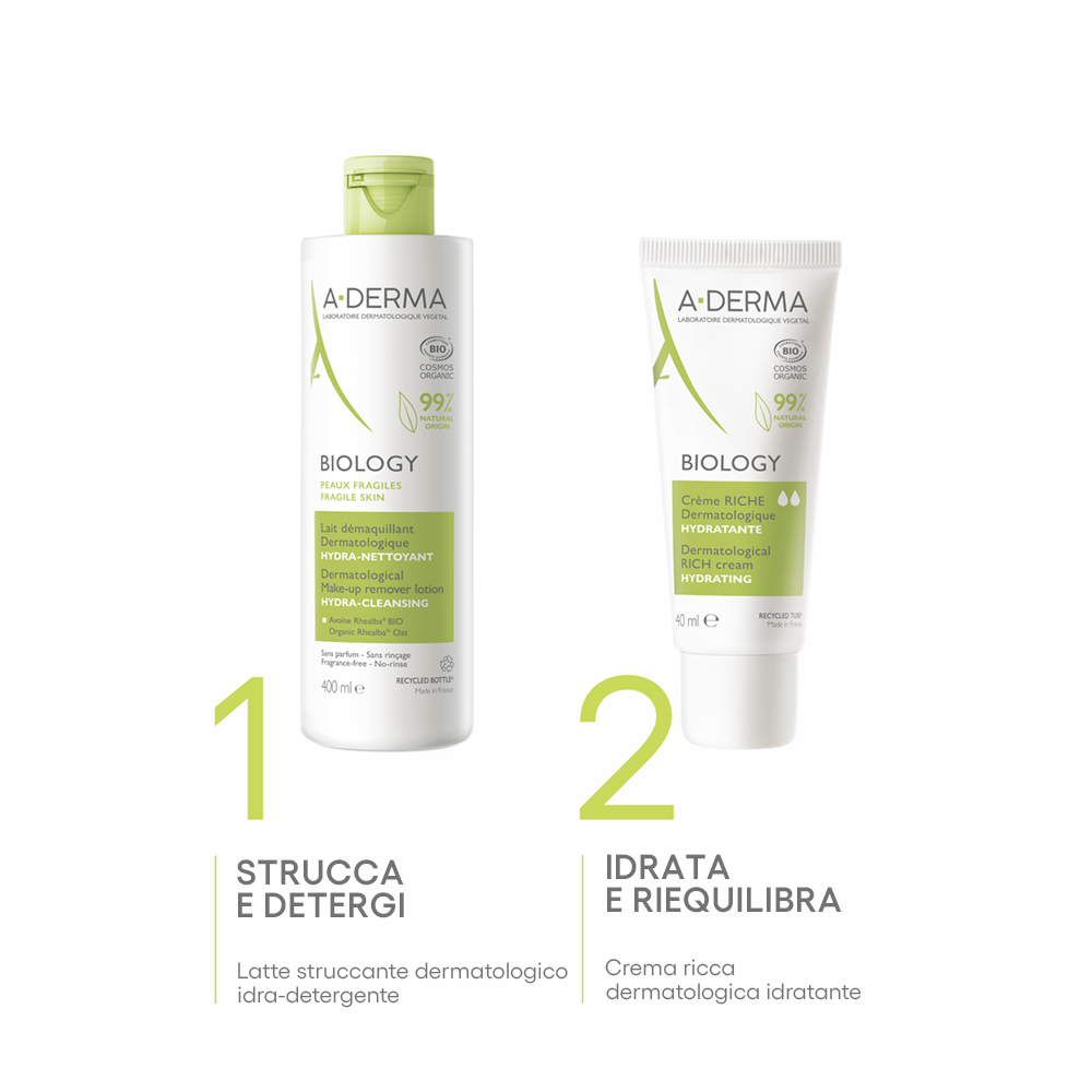 A-Derma Biology Lait démaquillant dermatologique hydratant-nettoyant 400 ml