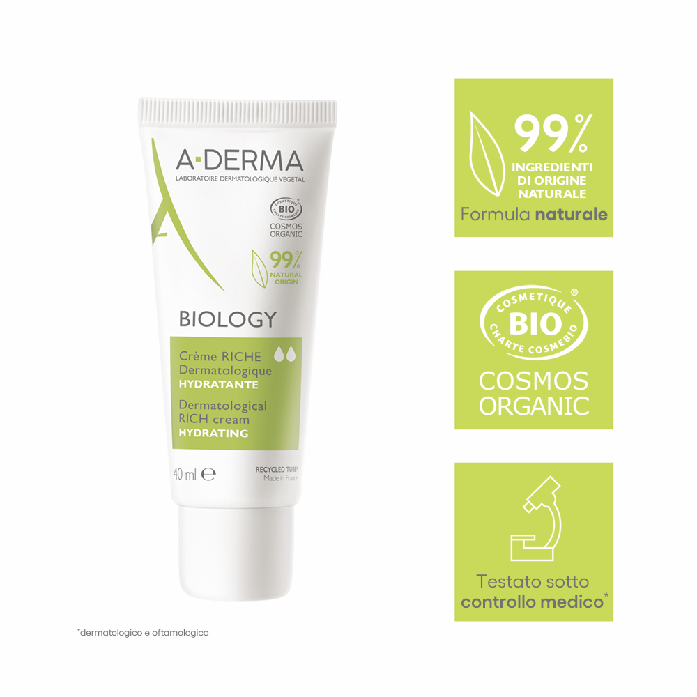 A-Derma Biology Crème riche dermatologique hydratante 40 ml