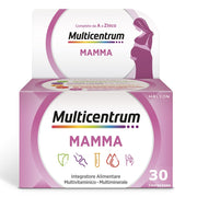 Multicentrum Mamma Complément alimentaire multivitaminé pour la grossesse, acide folique, vitamine D3, calcium, 30 comprimés