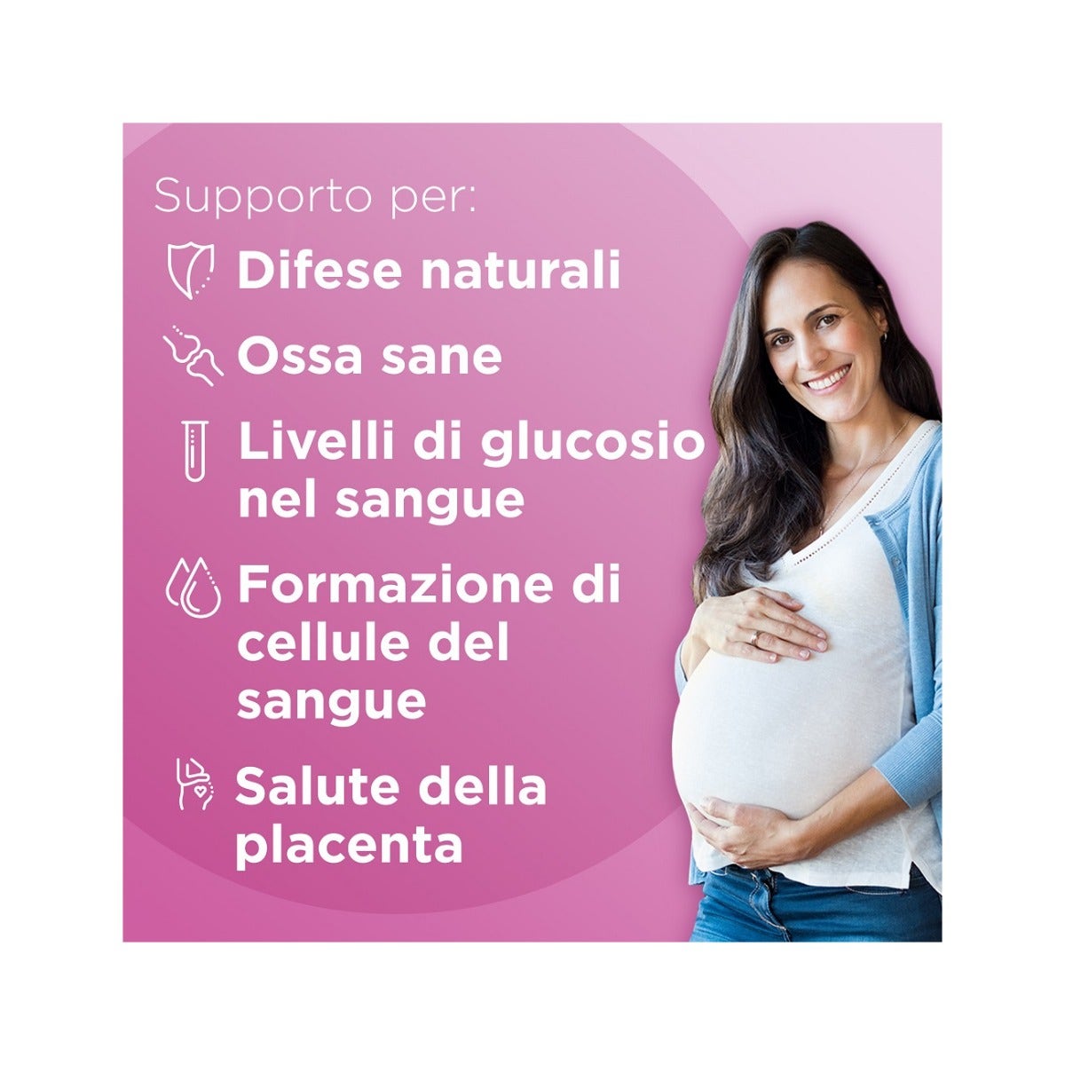 Multicentrum Mamma Complément alimentaire multivitaminé pour la grossesse, acide folique, vitamine D3, calcium, 30 comprimés
