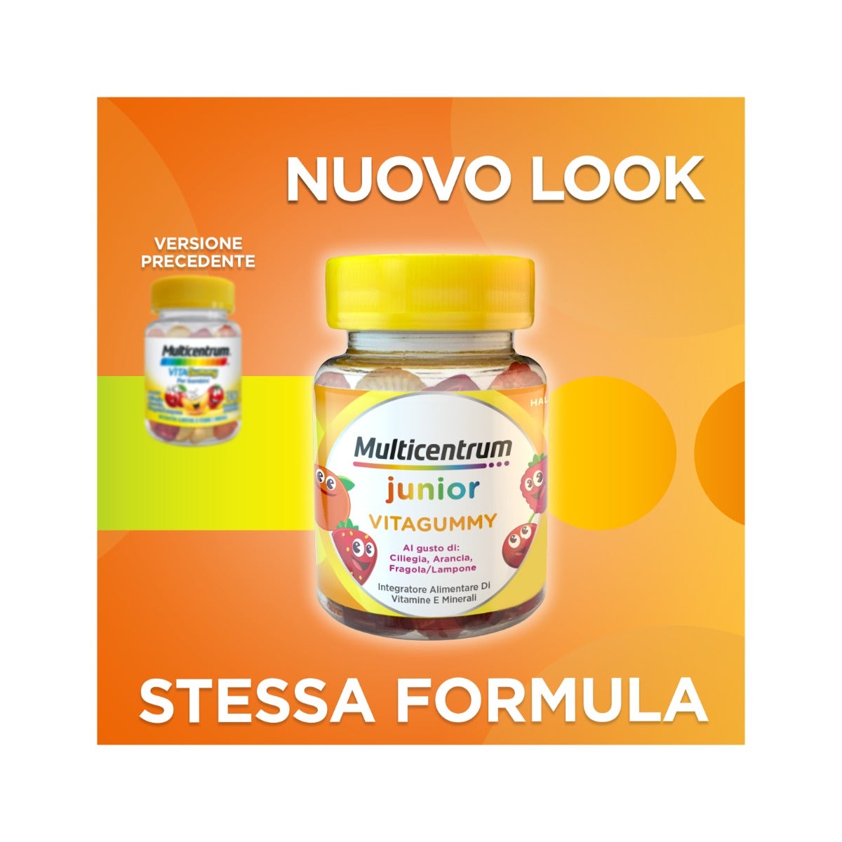 Multicentrum VitaGummy Complément alimentaire vitamines et minéraux pour enfants à partir de 3 ans, vitamine D, iode, fer, 30 bonbons