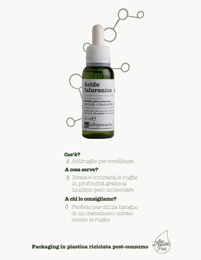 La Saponaria acido ialuronico Multiplo: siero viso 30ml