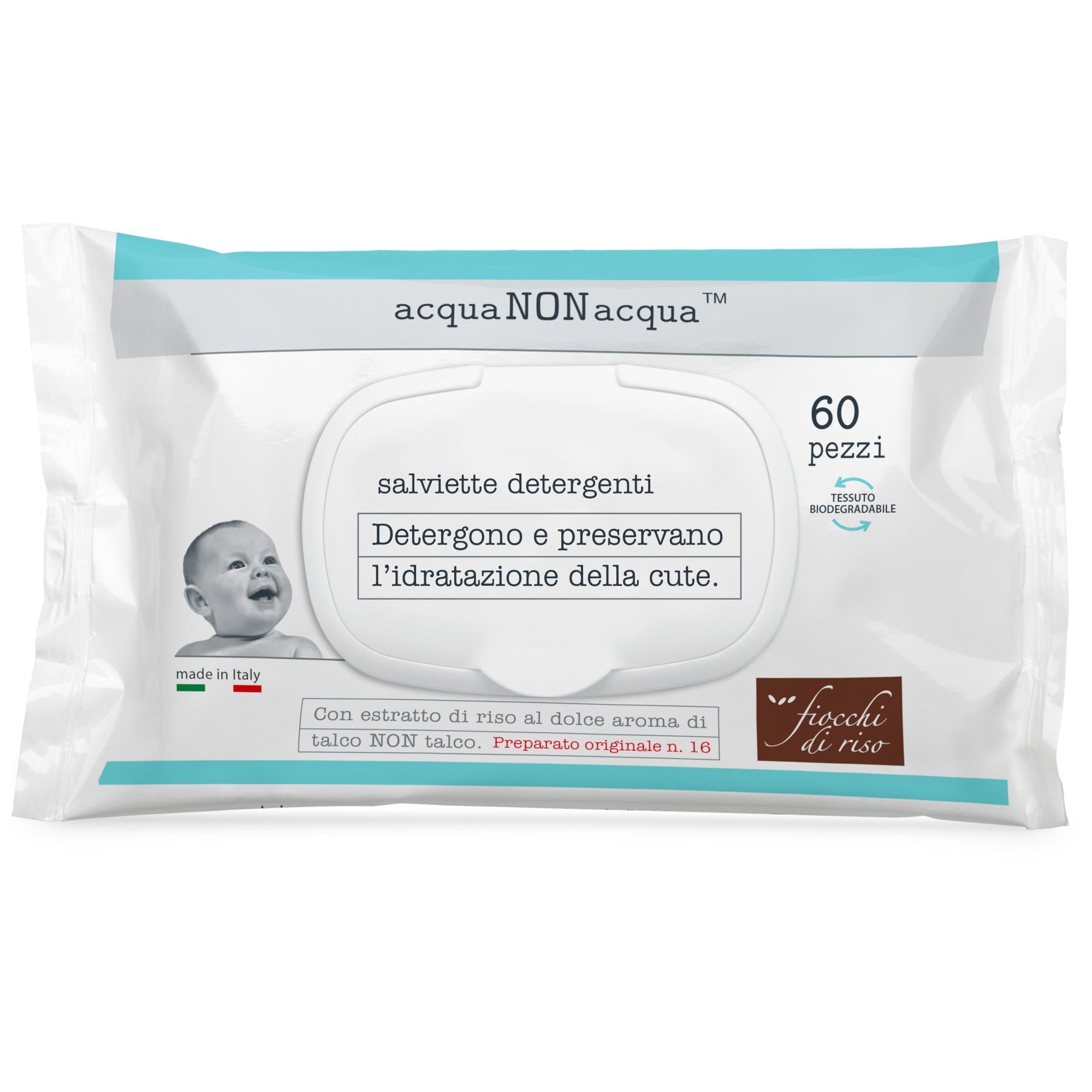 Fiocchi Di Riso Acqua Non Acqua Lingettes Nettoyantes 60 pièces