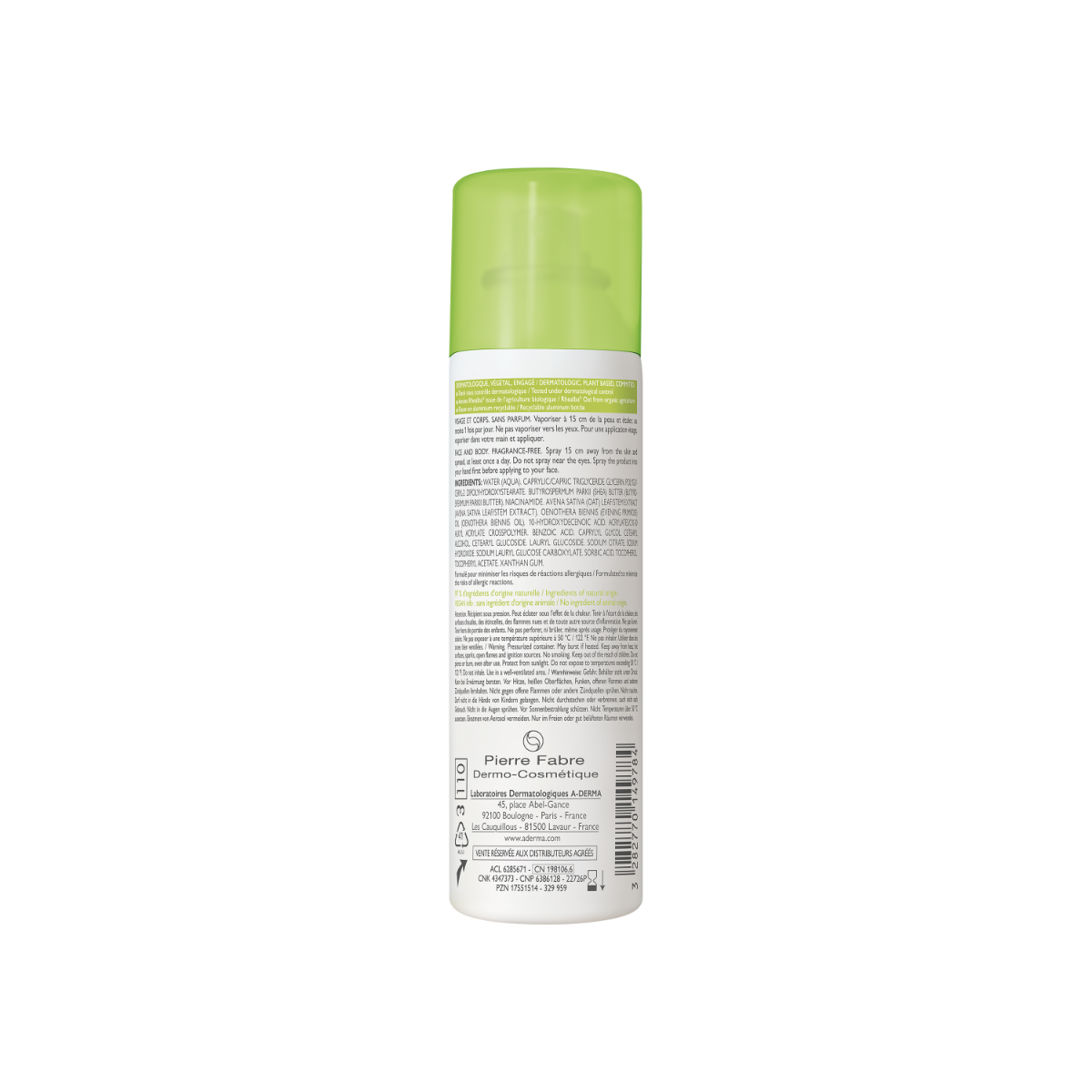 A-Derma Exomega Control Spray Émollient Anti-Démangeaisons 50 ml
