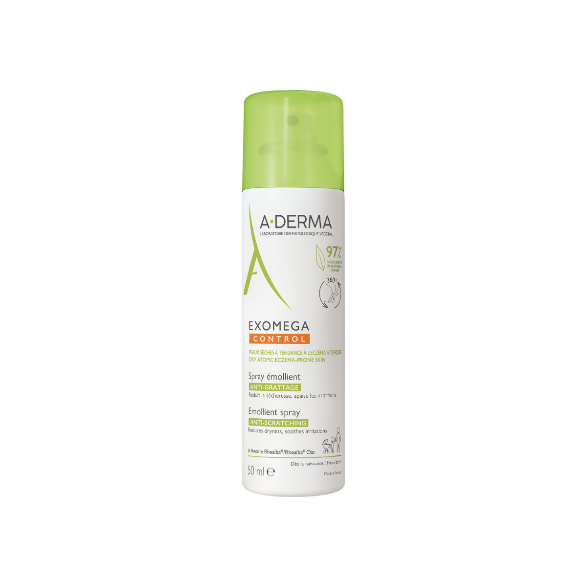 A-Derma Exomega Control Spray Émollient Anti-Démangeaisons 50 ml