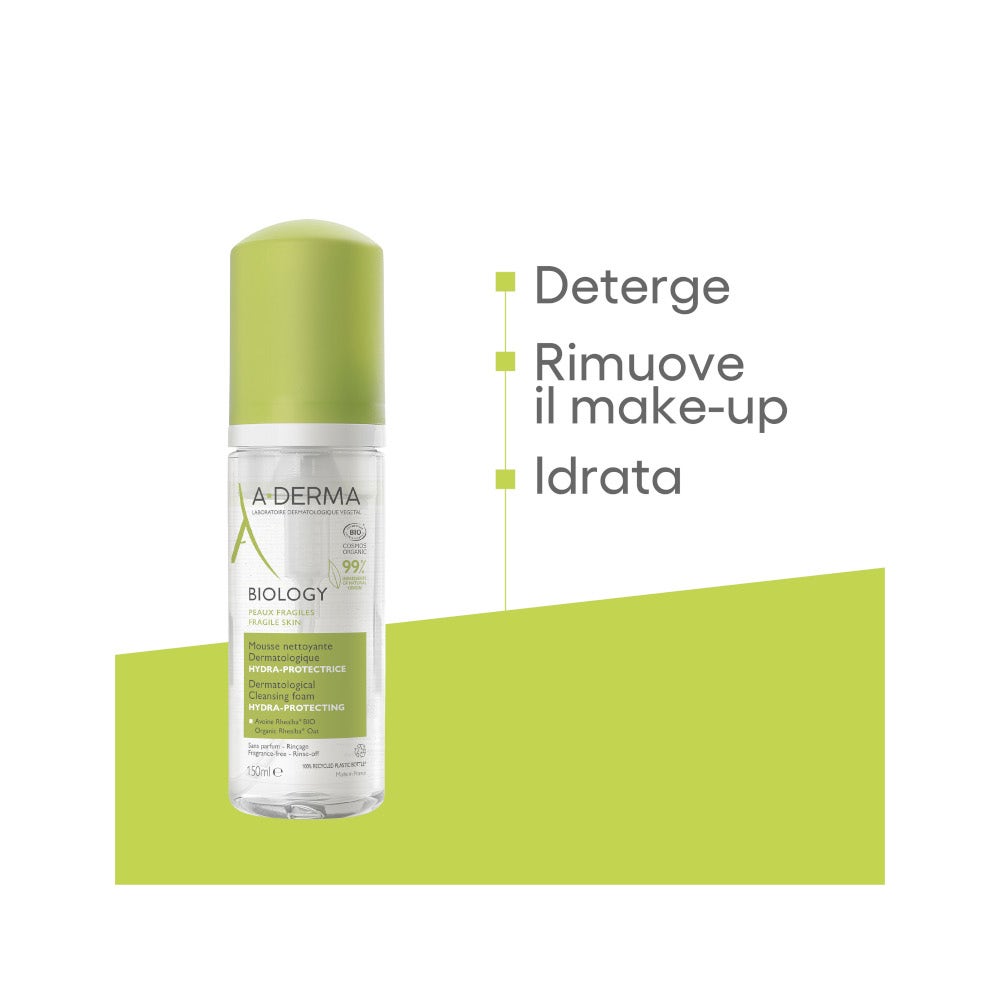 A-Derma Biology Mousse Detergente Dermatologica Idra-protettiva 150ml