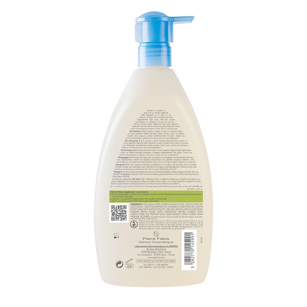 A-Derma Primalba Gel Detergente 2in1 500ml