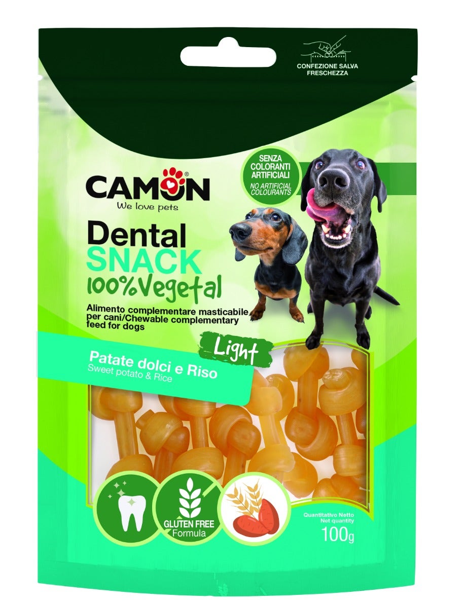 Camon Friandise os noué à la patate douce et au riz pour chiens 100 g