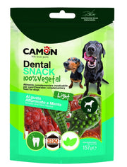Camon Snack dentaire AnimalVeg taille M deux saveurs pour chiens 157 g