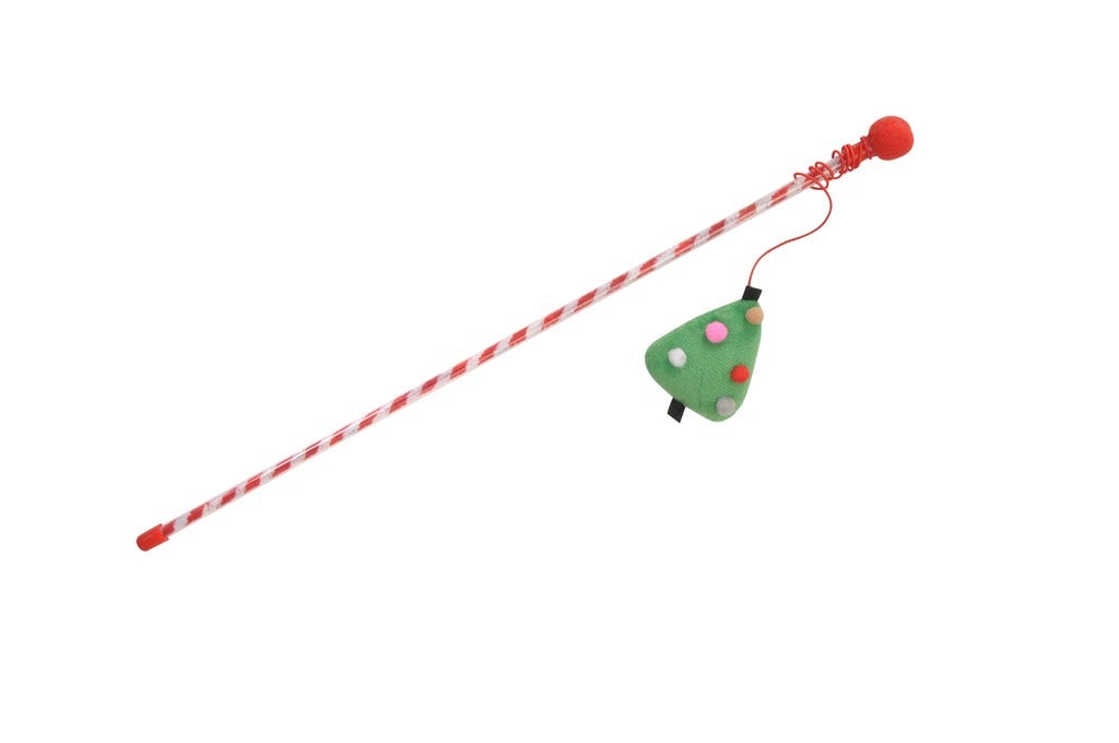 Camon Cannetta Natalizia Con Albero Di Natale E Pon-pon Per Gatti