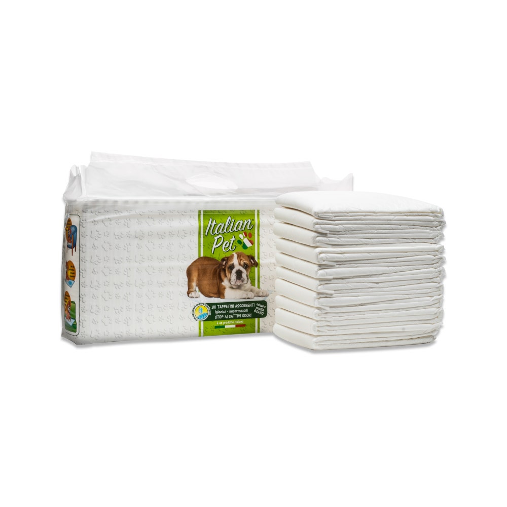 Italian Pet Tapis absorbants pour animaux de compagnie 60 x 60 cm, 30 pièces