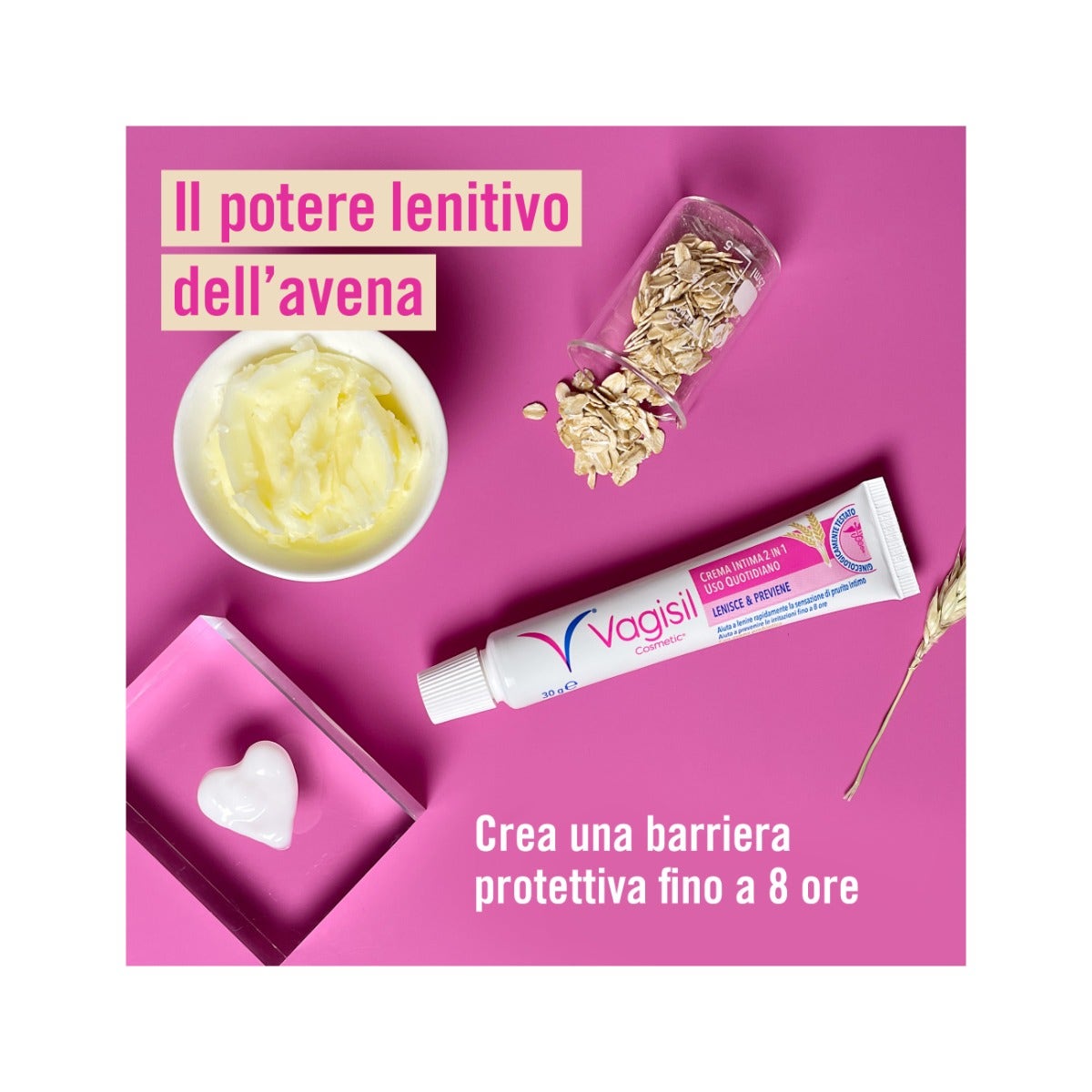 Vagisil Crema Intima Idratante Lenitiva Con Avena Prebiotica Naturale Per Irritazioni Intime 30g