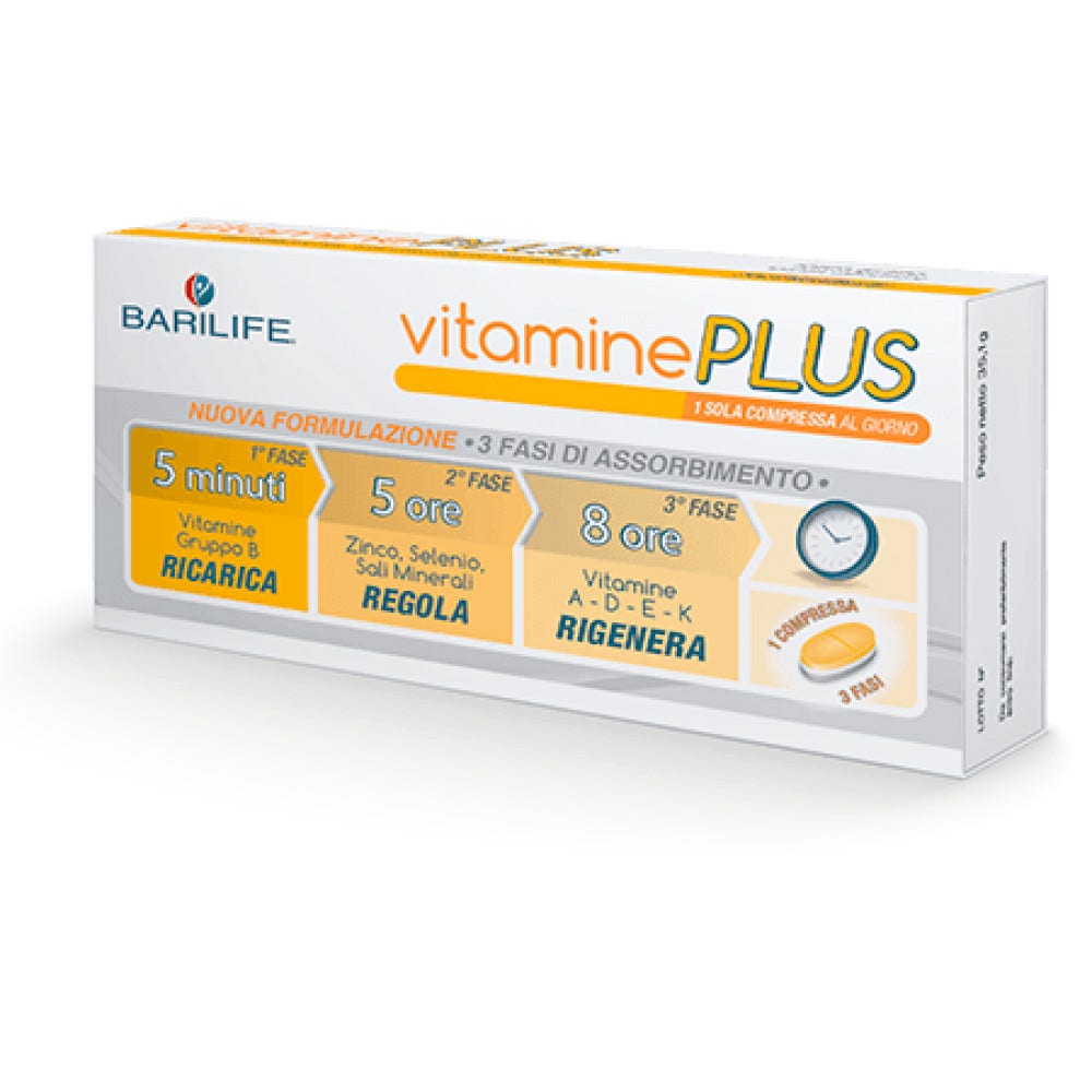 Barilife Vitamine Plus 30 comprimés triphasés - Complément alimentaire complet