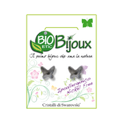 Bioetic Bijoux Orecchini Bat 8mm Black Diamond