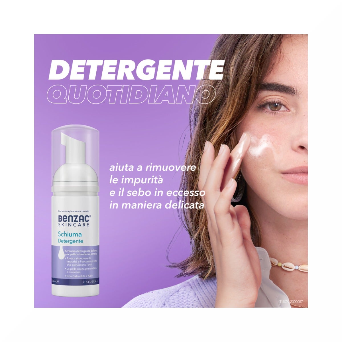 Benzac Skincare Mousse Nettoyante Visage Peau Acnéique 130 ml