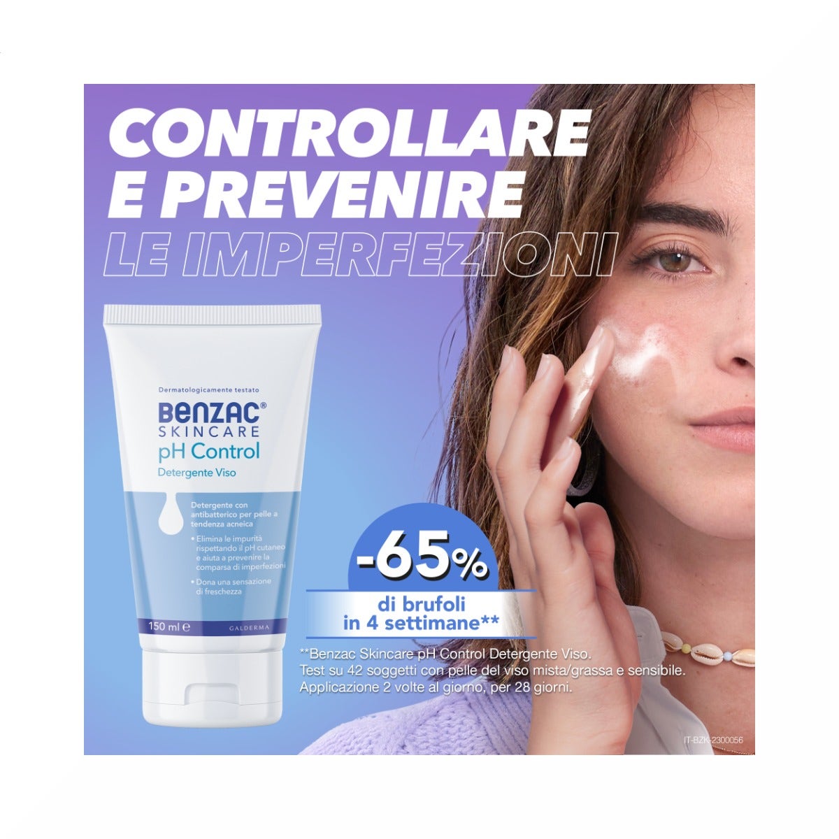 Benzac Skincare Nettoyant visage à pH contrôlé pour peaux acnéiques 150 ml