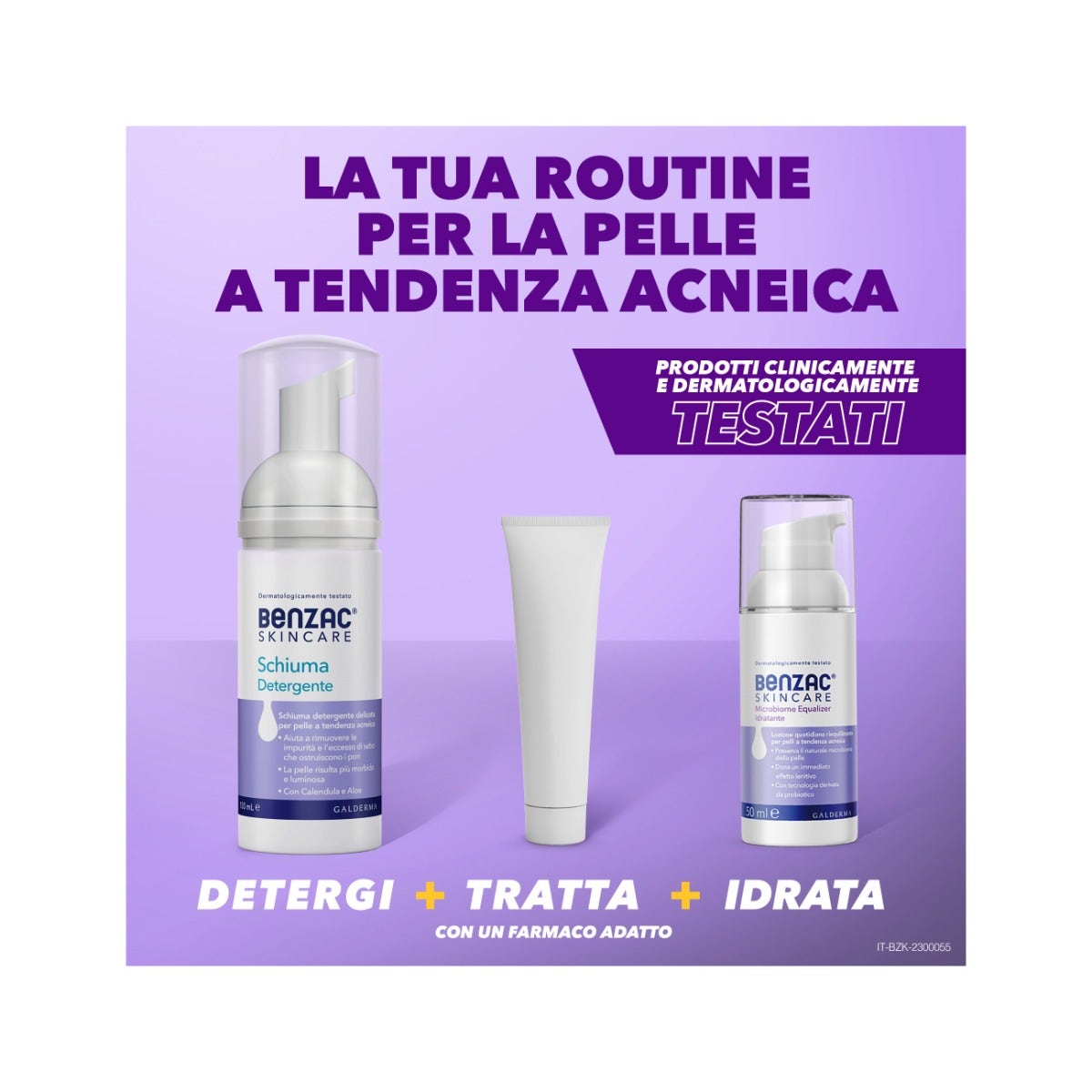Benzac Skincare Microbiome Equalizer Lotion Hydratante Visage Peau Acnéique 50 ml