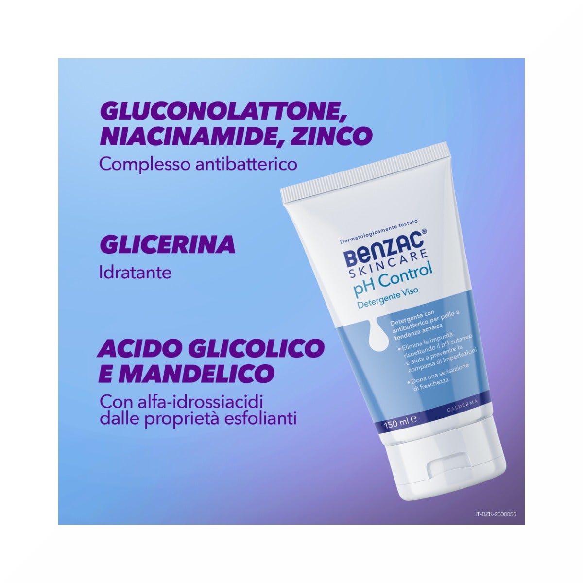 Benzac Skincare Nettoyant visage à pH contrôlé pour peaux acnéiques 150 ml
