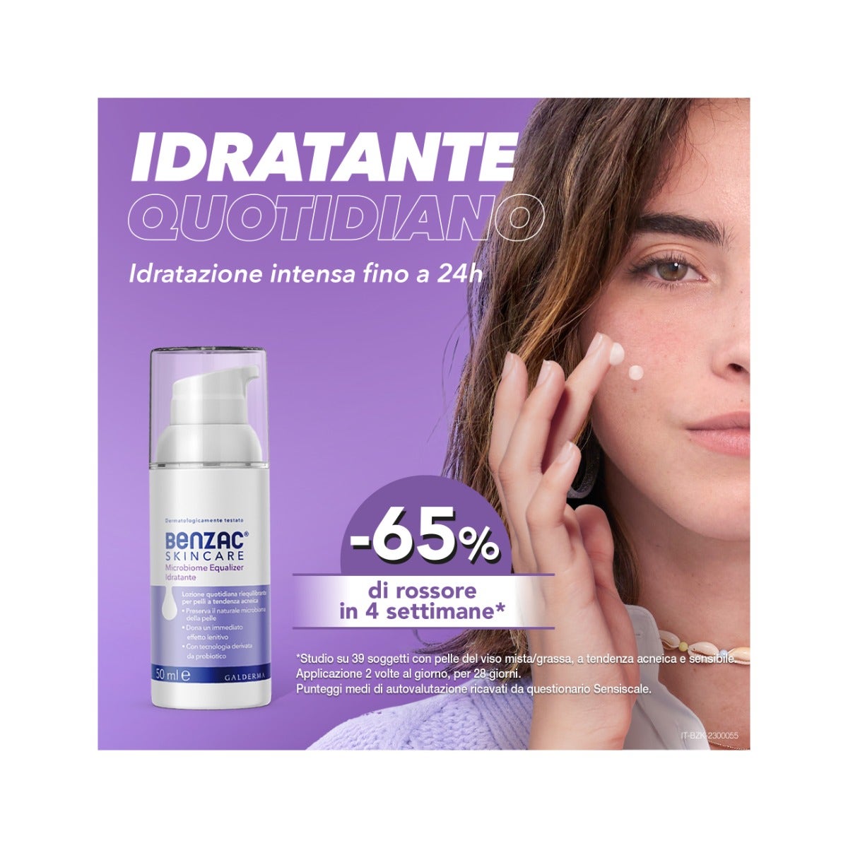 Benzac Skincare Microbiome Equalizer Lotion Hydratante Visage Peau Acnéique 50 ml