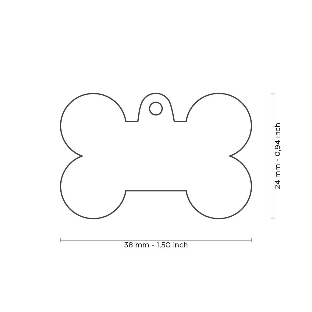 Médaille personnalisée pour chiens et chats Os Bronx Futuristic Grande taille