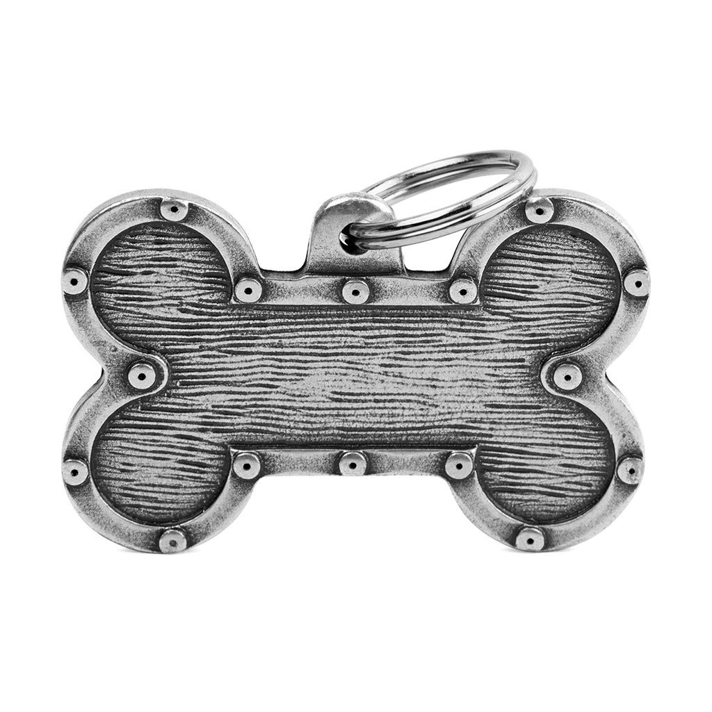 Médaille personnalisée pour chiens et chats en forme d'os Bronx Futuristic, taille XL