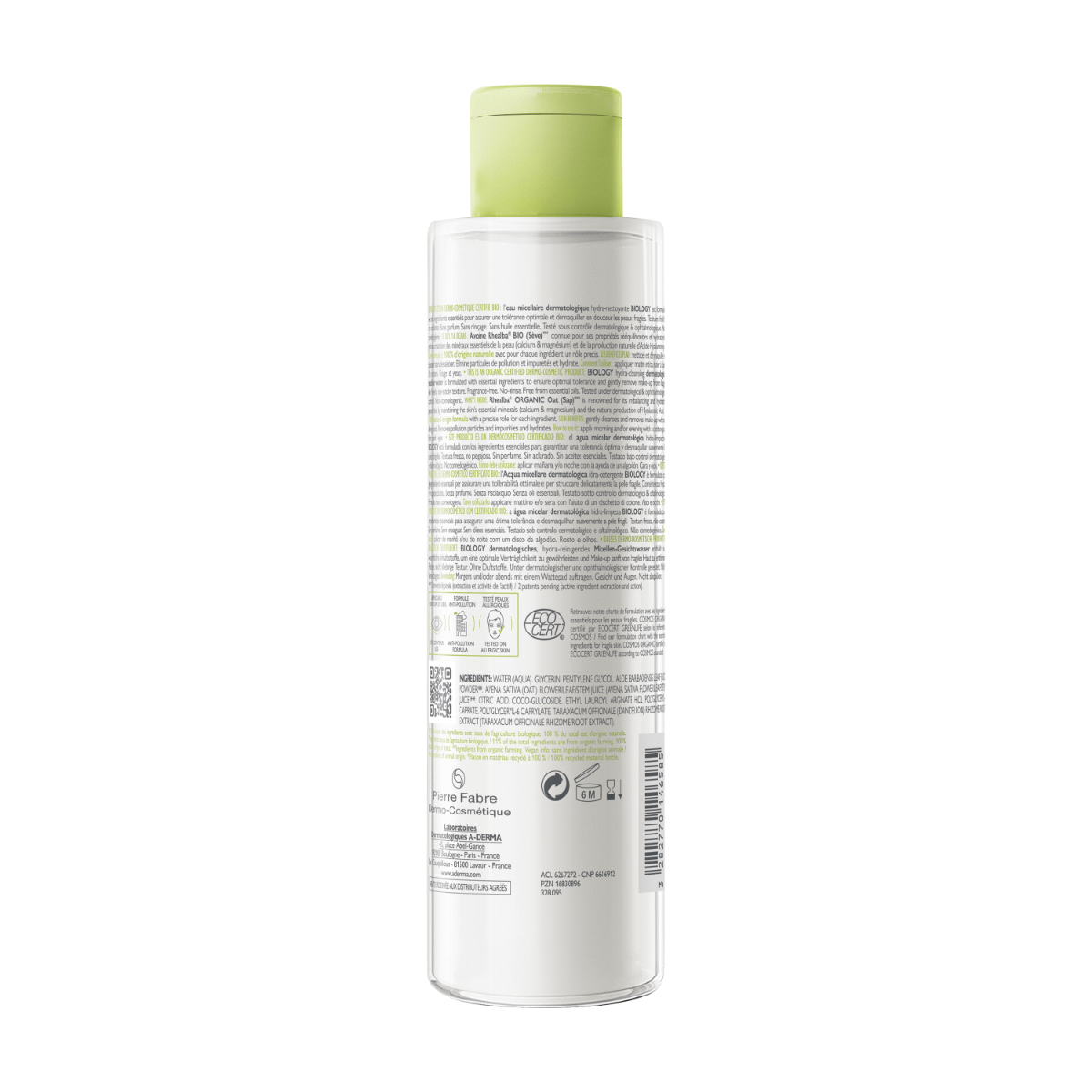 A-Derma Biology Acqua Micellare Dermatologica Idra-Detergente 200ml