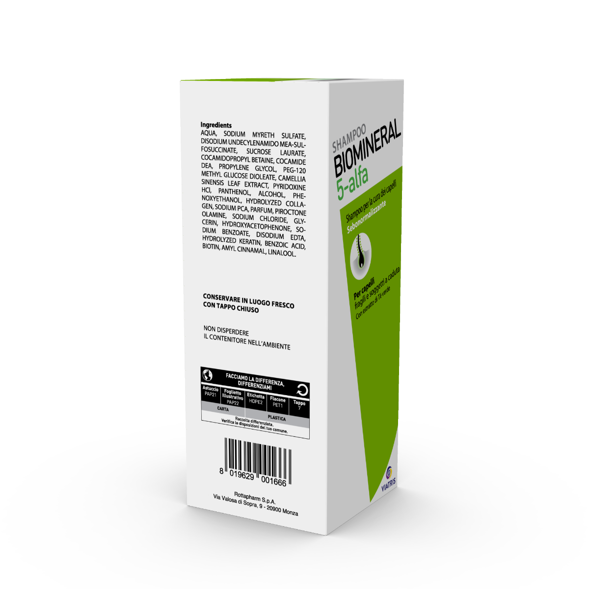 Biomineral 5 Alfa Shampoo Trattante 200ml per Capelli Forti